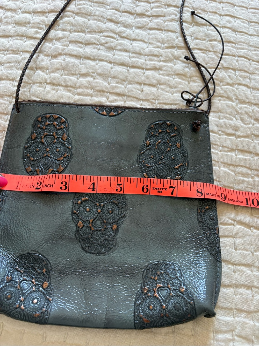 B. May Embossed Skull Crossbody bag - Picture 7 of 10